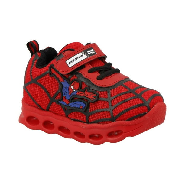 Tenis Ninos Deportivos Luces Space Boys Spider Man rojo 19 SPACE BOYS 20 Bodega Aurrera en linea