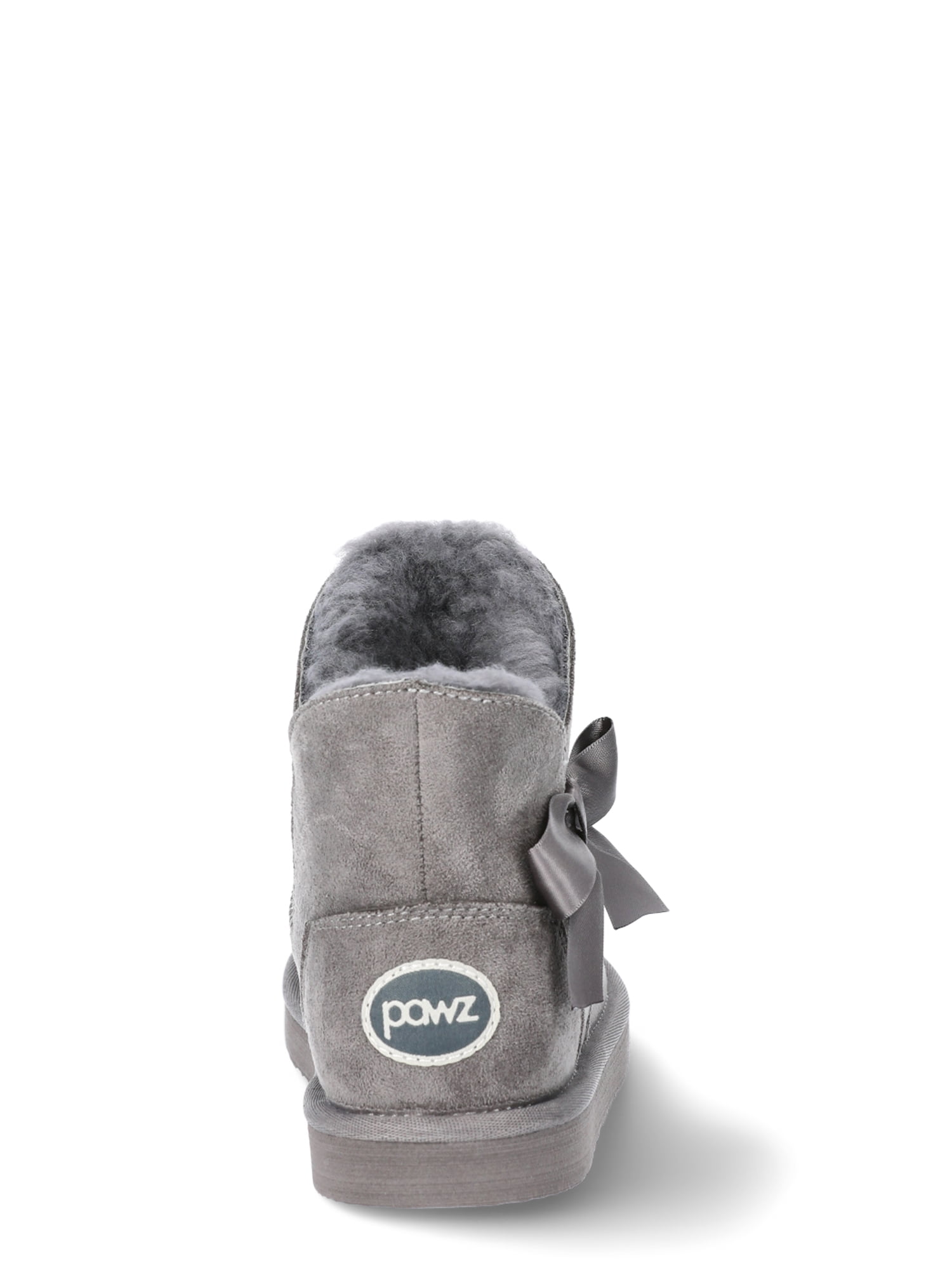 Pawz Little & Big Girls Faux Suede Shearling Bow Boots