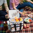 thumbnail image 5 of FORMRS Insulated Cooler Bag 24 Cans Capacity Soft Leakproof Lunch Box with Side Pockets, Purple Wildflower Pattern, 5 of 7