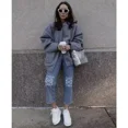 thumbnail image 5 of Traf Zr-chaquetas de lana Vintage para mujer, ropa de calle elegante de manga larga, estilo Harajuku Y2k, primavera 2023, 5 of 5