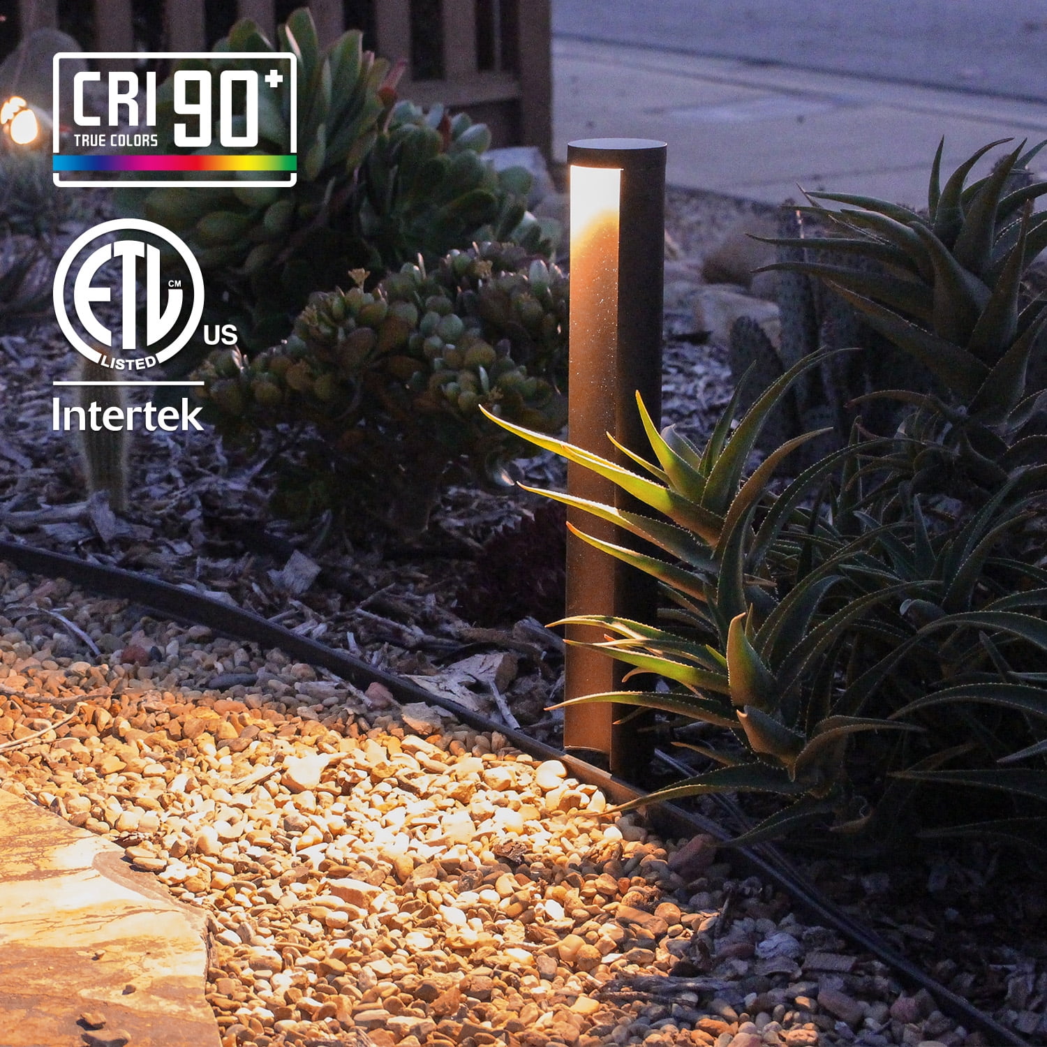18 Pack 5CCT LED Landscape Pathway Lights, 12-24V Low Voltage, IP65 Waterproof Sidewalk Light for Patio Yard, Die-Casted Aluminum, 1800K/2700K/3000K/4000K/5000K, ETL-listed