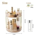 thumbnail image 3 of Organizador de maquillaje giratorio Aveniee de 2 niveles para tocador (dorado), 3 of 5