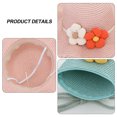 thumbnail image 4 of 52-54 cm circunferencia del sombrero sombrero para el sol para niños sombrero para el sol de verano sombrero de playa y conjunto de bolsa de paja, 4 of 6
