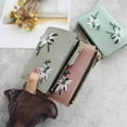 thumbnail image 4 of Seyurigaoka Women PU Leather Wallet Flower Print Cash Pocket Photo Clutch Short Purse New, 4 of 7
