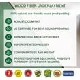 thumbnail image 2 of Wood Fiber Flooring Underlayment, 3mm (1/8 Inch) Thickness - 90 Sq Ft, Natural Soundproofing Insulation, for Laminate, Vinyl, LVT, LVP, or Hardwood, 2 of 9