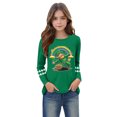 thumbnail image 4 of Blusas y camisas de manga larga con cuello redondo, moda del Día de San Patricio, blusa informal con estampado bonito de manga larga para niños y niñas., 4 of 5