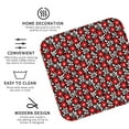 thumbnail image 4 of Disketp Red Floral Funny Coasters,4 Pcs Leather Coasters With Holder, Perfect Housewarming Hostess Gifts,Protect Furniture From Water Marks Scratch, 4 of 9