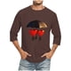 thumbnail image 1 of Camisas de Manga Larga para los Hombres Día de San Valentín Impresión Cuello Redondo Moda Casual, Mezcla de Poliéster de Lino de Algodón para Primavera Verano, 1 of 1
