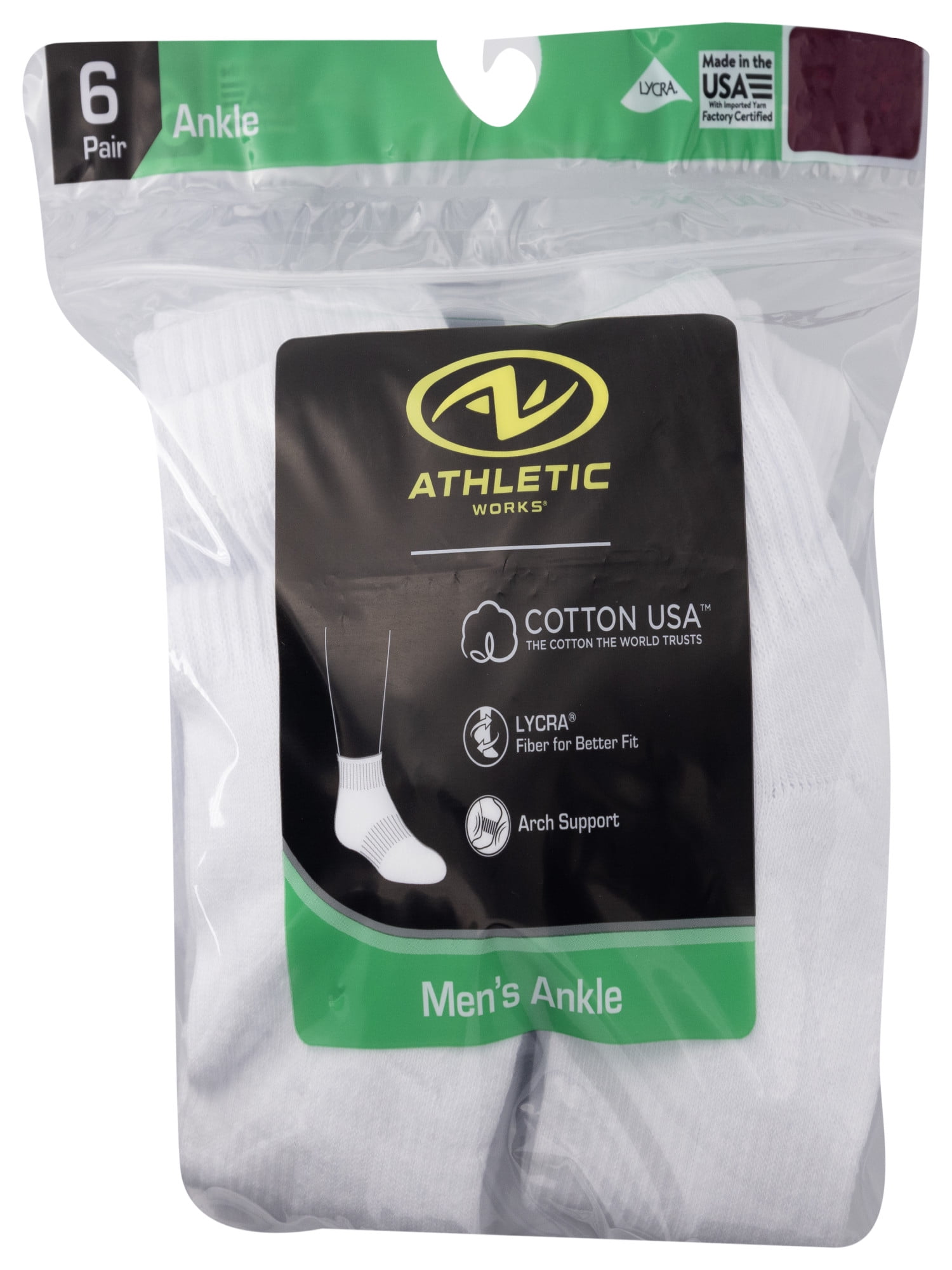 Athletic Works Men's P6 Ankle