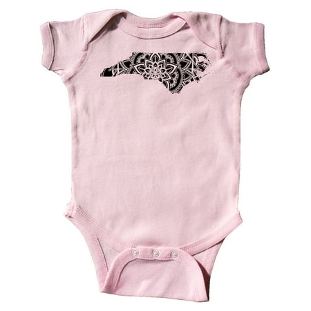 

Inktastic North Carolina Silhouette Mandala Gift Baby Boy or Baby Girl Bodysuit