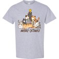 thumbnail image 3 of Inktastic Merry Catmas with Cat Tree and Yellow Star T-Shirt, 3 of 5