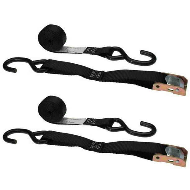 1" x 6' Cam Buckle Strap with SHooks 2 Pack