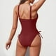 thumbnail image 3 of Traje de baño de moda para mujer, traje de baño con cuello en V y tirantes, traje de baño de nailon para mujer, 3 of 4