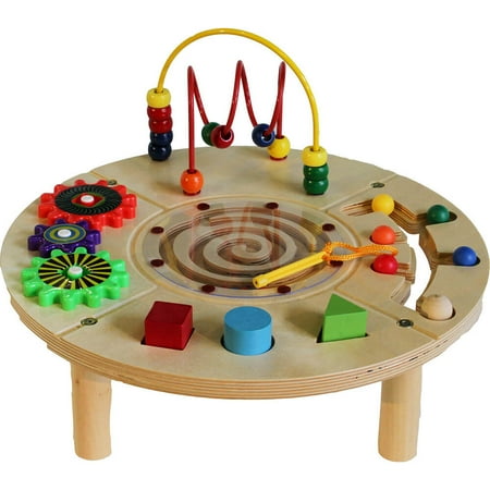 Anatex Circle Play Center Wire and Bead Table, 5 Toys, CPC4000