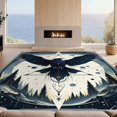 thumbnail image 2 of Design&I 8'x10' Washable Area Rug Extra Large Skid-Resistant Low Profile Ancient Crow Pentagram Rune Circle Gothic Mystical Raven Doormat for Living Room, Family, 2 of 7