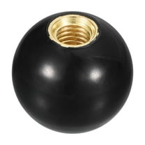 Uxcell M10 Copper Thread 32mm Dia Threaded Ball Knobs for Machine Handle, Black