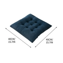 PHIGZNT Soft Velvet Chair Pads with Ties Comfy Solid Seat Cushion for Dining Chairs, Office Chairs, Hardwood Floors (Purple, 16"x16")