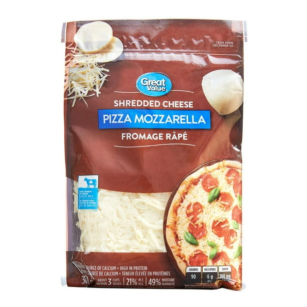 Great Value Shredded Pizza Mozzarella Cheese, 320 g Walmart.ca