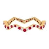 1 CT Ruby and Diamond Eternity Ring for Women in Gold, Zigzag Full Eternity Ring with Diamond and Ruby, Stackable Ring for ladies, 14K Yellow Gold, Size:US 4.50