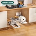 thumbnail image 4 of Organizador de Sartenes y Ollas Corredero Porta Sartenes de Cocina 10 Compartimentos Ajustables Metal Estante Tapas de Ollas Cajon Blanco Tofaney, 4 of 6