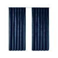 thumbnail image 3 of Better Homes & Gardens Dutch Velvet Navy Solid Rod Pocket 100% Blackout Curtain, 52" x 84", 3 of 5