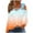 Orange, variant on Scyoekwg Womens Tops Long Sleece Dressy Casual V-Neck Cold Shoulder Tops Y2k Clothes Trendy Gradient Color Graphic Tops Long Sleeve Loose Blouses(Blue,S)