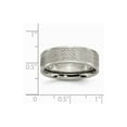 thumbnail image 2 of Titanium 7mm Satin and Polished Fancy Design Band Ring - Size 6, 2 of 2