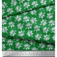 thumbnail image 2 of Soimoi Green Cotton Cambric Fabric Artistic Leaf & Floral Print Fabric by Yard 42 Inch Wide, 2 of 3