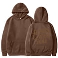 thumbnail image 4 of Zylarhe Mens Hooded Sweatshirt Male Hoodie Design Long Sleeve Sweatshirt with Partial Print Hooded Large Size Pocket Sweatshirt Top Coffee S, 4 of 6