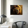 thumbnail image 4 of Nawypu Large Lion Canvas Wall Art, lion king with crown Black Gold, Wall Decor Africa wild animals, Prints Pictures for Man Living Room Bedroom Bathroom Home Decor Ready to Hang, Modern Art, Arts, 4 of 6