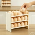 thumbnail image 1 of Fiudx Huevera Plegable, Organizador de Refrigerador de 3 Capas, Diseño Compacto, Conserva La Frescura, Multiusos En La Cocina, Material Abs Duradero, 23 X 11 X 25 Cm., 1 of 5