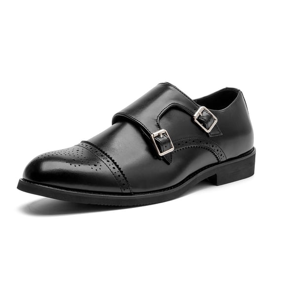 kkdom Men's Oxfords Formal Dress Shoes Comfortable Business Wedding Shoes Black
