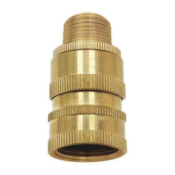 Sani-Lav Hose Adapter, Brass, 3/4in Female GHT Inlt N18