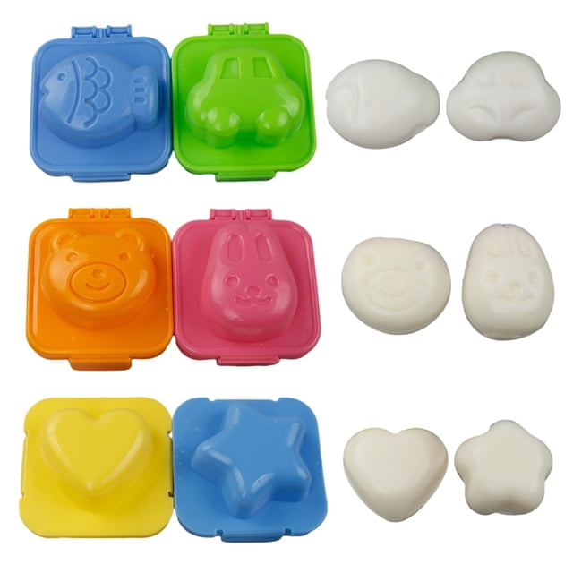 VONKY 2pcs/set Easy To Operate Sushi Rice Mould Sushi Rolls Like Pro Cute Sushi Rice Cake Roller Mould Heart Star Egg 1Set
