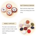 thumbnail image 3 of 60pcs Fabric Button Shank Buttons Fabric Covered Button Colorful Buttons Craft Buttons with Shank Back for Suits Coat Gowns Blouses Shirts Dress DIY Sewing Accessories Cloth, 3 of 6