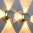 thumbnail image 1 of Lámpara de pared interior al aire libre a prueba de agua Ip66 Aplique de pared moderno Iluminación de pared LED para sala de estar Pasillo Pared exterior Deco 2800k Blanco cálido (paquete de 2). Afortunado Sencillez, 1 of 5