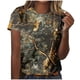 thumbnail image 1 of Tops Y Blusas de las Mujeres Estampadas Cuello Redondo Manga Corta, Poliéster Casual Top para Diario, Fiesta Y Todas las Estaciones, 1 of 5