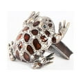 thumbnail image 2 of Fennco Styles Jeweled Frog Bronze Napkin Rings, Set of 4, 2 of 3