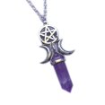 thumbnail image 1 of Collar con colgante de chakra reiki con punta hexagonal natural, 1 of 3