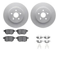 Dynamic Friction Company Rear Geospec Brake Rotors with 5000 Advanced Brake Pads includes Hardware 4512-75054