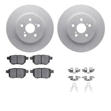 Dynamic Friction Company Rear Geospec Brake Rotors with 5000 Advanced Brake Pads includes Hardware 4512-75054