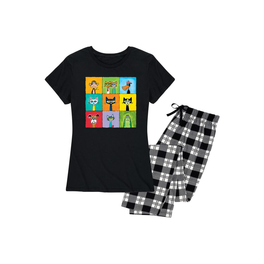 Nap Chat - Pete The Cat Family & Friends Collage - Women's Pajama Set