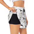 thumbnail image 3 of Lsque Dachshund Dog Printed Women's Running Shorts with Liner Pockets,Elastic Quick Dry Workout Athletic Gym Yoga Shorts,Womens High Waist Shorts-Medium, 3 of 9