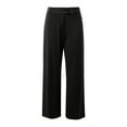 thumbnail image 5 of EDFBUYKRS Female Women Pants Casual Black Work Pants Women Tall Women's Wide Leg Pants High Waisted Dress Work Pants Business Casual Pants with Pockets Features: L, 5 of 5