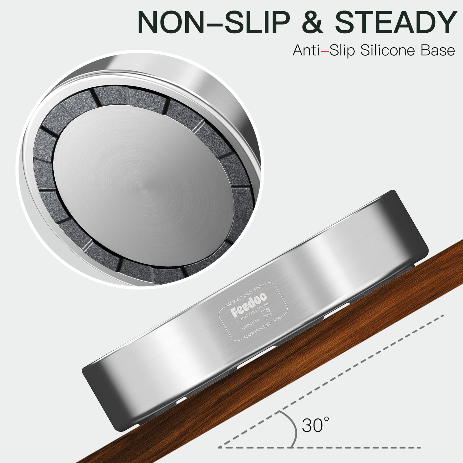 Feedoo 1-Cup Stainless Steel Slow Feeder Dog Bowl - Anti-Choking, Non-Slip Base, Dishwasher Safe (Small Size)