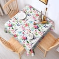 thumbnail image 2 of Pioneer Flower Floral Print Pattern Square Tablecloth,Waterproof Square Table Cover,Wipeable Spillproof Washable Table Cover for Home Kitchen Party Decor 52"x52"(132x132cm), 2 of 6