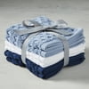 Blue/White Textured Washcloth 6PC Set, Better Homes & Gardens Signature Soft Collection