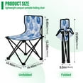 thumbnail image 3 of Folding Chair Camping Chair For Camping Picnicking Outdoor Beach and Travel Beautiful Blue Gardenias, 3 of 8