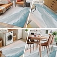 thumbnail image 5 of Beach Blue 3x5 Area Rugs for Living Room, Beige Gradient Ocean Wave Seaside Scenery Non Slip Floor Mat Washable Low-Profile Indoor Carpet for Bedroom, Dining Room, Bathroom, 5 of 9