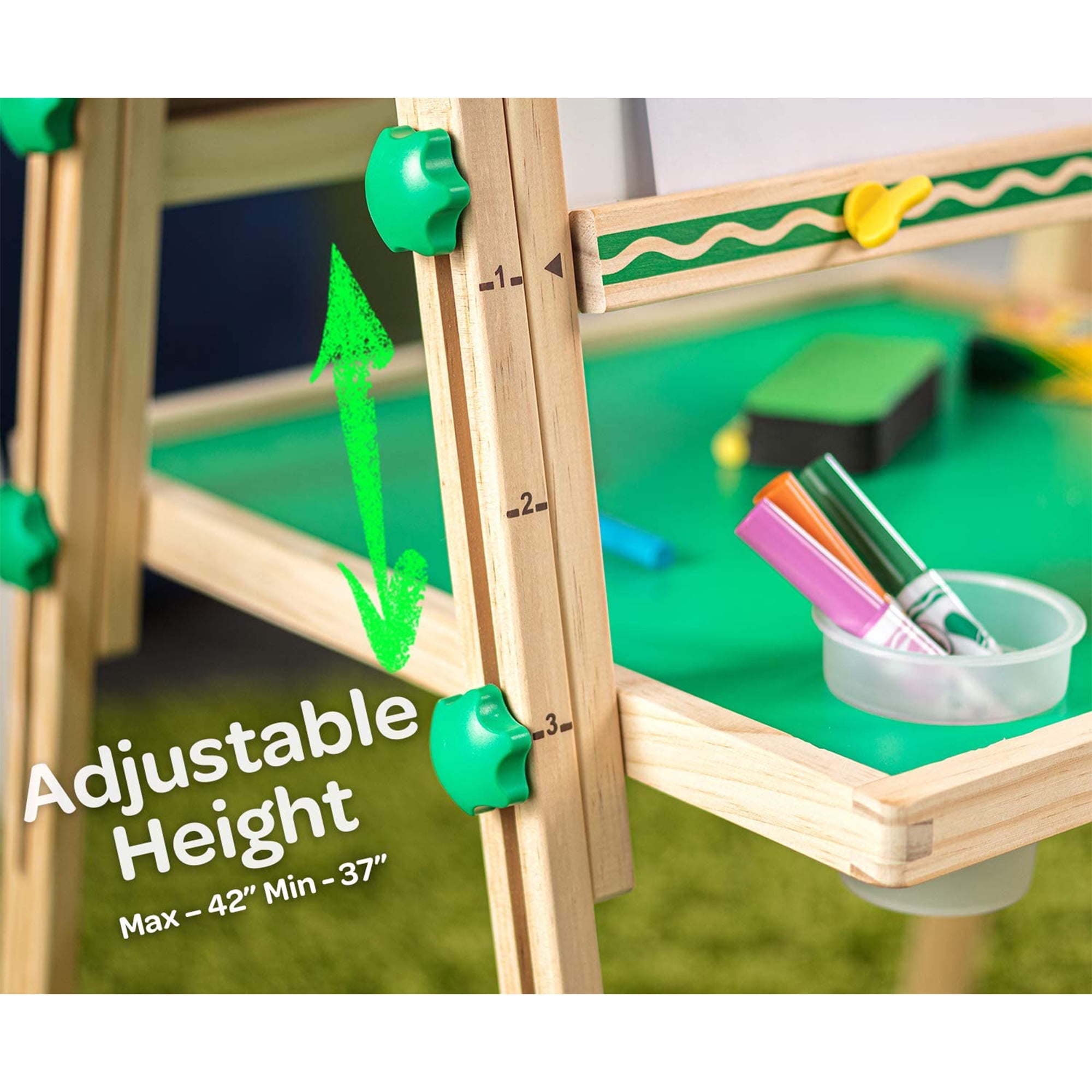 Crayola Kids Dual Sided Wooden Art Easel with Chalkboard and Dry Erase  Supplies, 1 Piece - Kroger